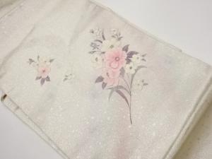 花葉模様刺繍名古屋帯